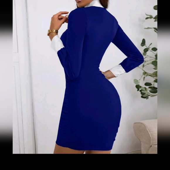 SHEIN blue long sleeve dress - Picture 2 of 2